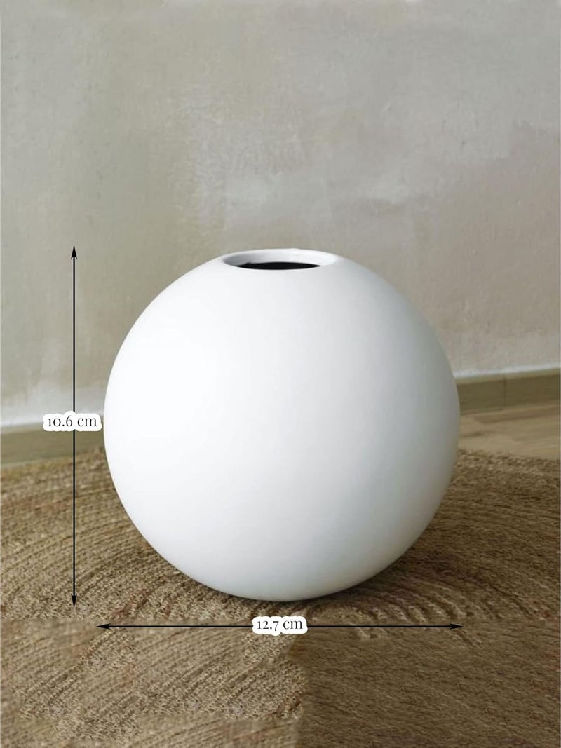 Purezento Cooee Beautiful Ceramic Decorative Vases with Unique Quality for Home Decor Center Table Flowers PotBedroom Side CornersLiving Room Decorationand Party Centerpieces White - Image 2