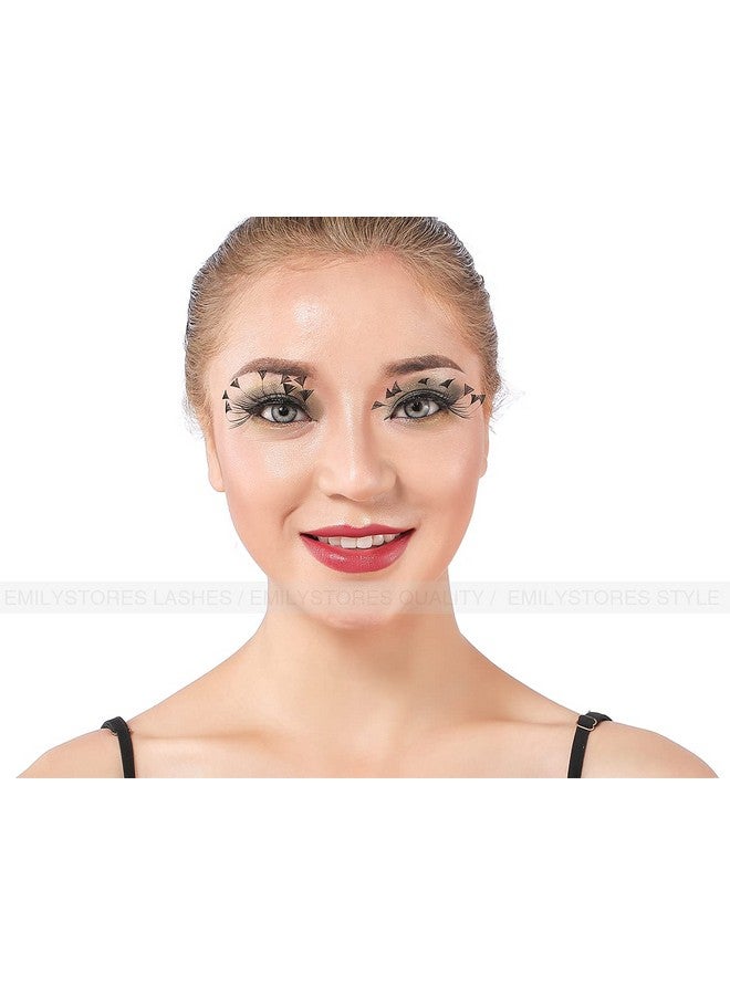 إميليستورز زي العنكبوت من الريش الصناعي للهالوين، زوج واحد من رموش الهالوين السوداء - Image 4