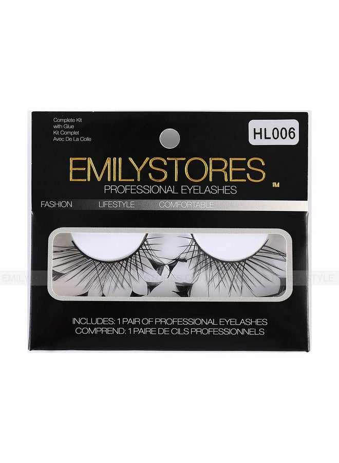 إميليستورز زي العنكبوت من الريش الصناعي للهالوين، زوج واحد من رموش الهالوين السوداء - Image 3