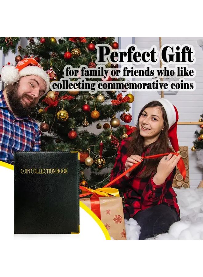 504 Grid Large Capacity Coin Collection Album Red Replaceable Loose Leaf Binder - Image 3