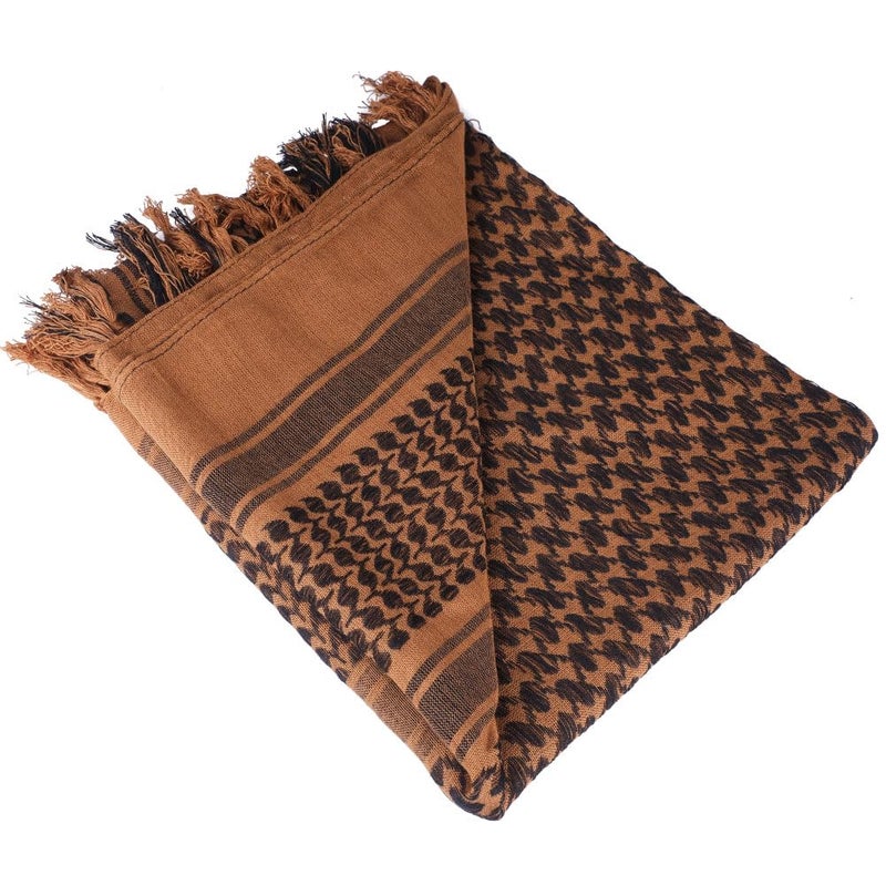 FFNIU Cotton Scarf Military Shemagh Arab Tactical Desert Keffiyeh Thickened Head Neck Scarf Wrap for Women and Men 43"x43" - Image 5