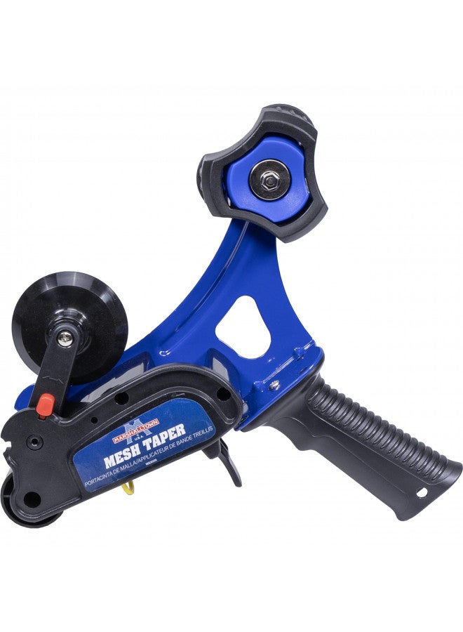 Marshalltown Mesh Taper, Applies Self-Adhesive Mesh Tape to Flat Seams, 12-1/2 Inch x 10 Inch, Holds Tape with 2 Inch and 3 Inch Cores, Trigger Operated Blade, Drywall Tools, MT72 - Image 2