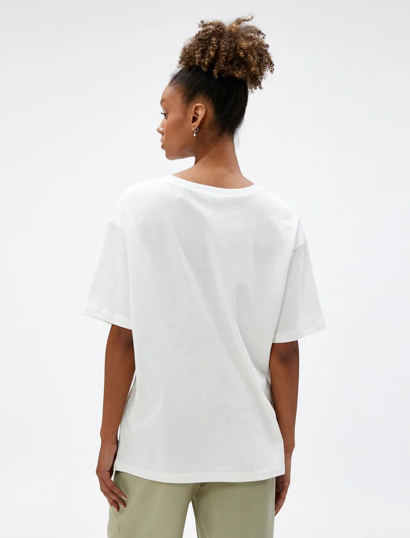 KOTON New York Printed T-Shirt Crew Neck Short Sleeve Cotton