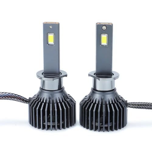 Audio Wheels H1 LED Headlight Bulbs – 160W High-Performance Lighting, 16,000 Lumens Ultra-Bright Output, 6000K Cool White Glow for Superior Visibility and Enhanced Driving Safety. - Image 4