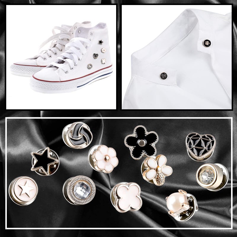 Sureio 80 Pcs Brooch Pins Mini Safety Lapel Pins Buttons Brooches Para Ropa De Mujer for Women Clothes Jeans Coat Dress Hat Decoration, 0. 39 Inch(Classic Style) - Image 5