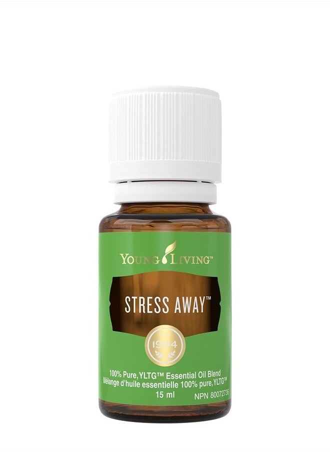 Young Living Stress Away Essential Oil - Relaxing Blend with Lime, Cedarwood, Vanilla & Lavender - 15ml Bottle for Calm & Serenity. Find Peace with Stress Away Essential Oil  - Image 1