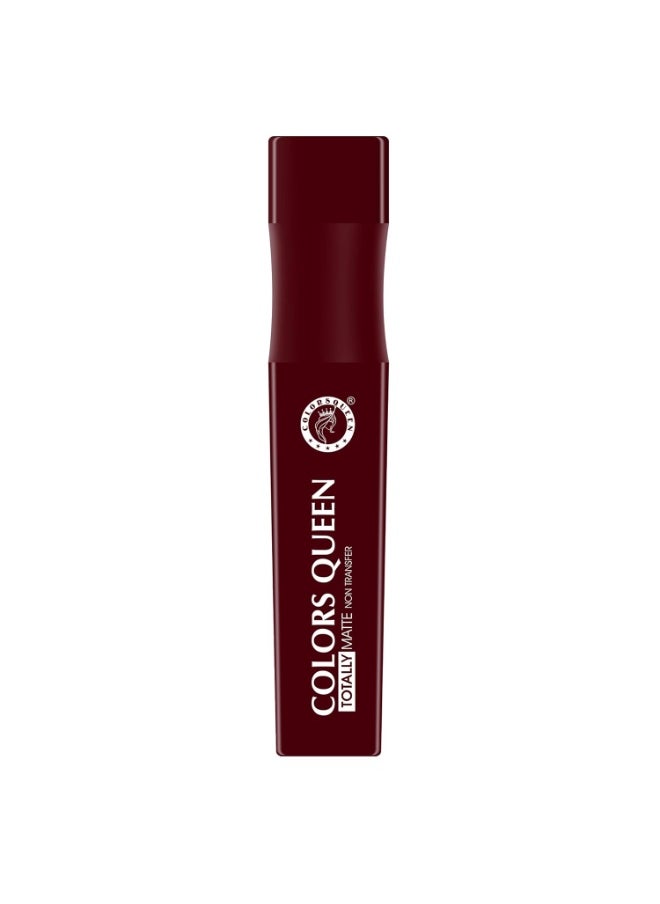COLORS QUEEN Totally Matte Liquid Lipstick Intense Color Payoff Lightweight Comfortable One Swipe Long Lasting Non Transfer Women 03 Deep Maroon 7.5g  - Image 2