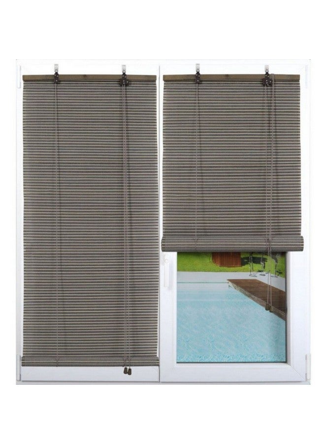 Bamboo Slats Roller Blinds Light Grey and Dark Grey 200 x 200 cm 3304200200937