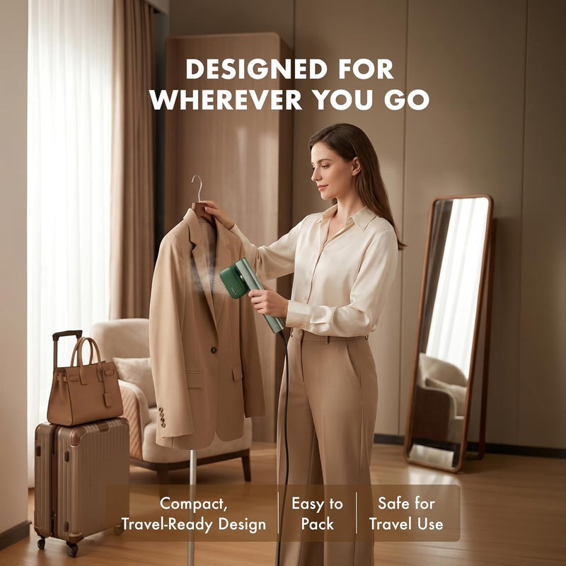 Nesugar Steamer for Clothes, Fashionable Portable Handheld Steamer, 0.4kg Lightweight, 15s Fast Heating, 10 Minutes Continuous Steam, Lightweight Mini Steam Iron for Travel and Home - Image 4