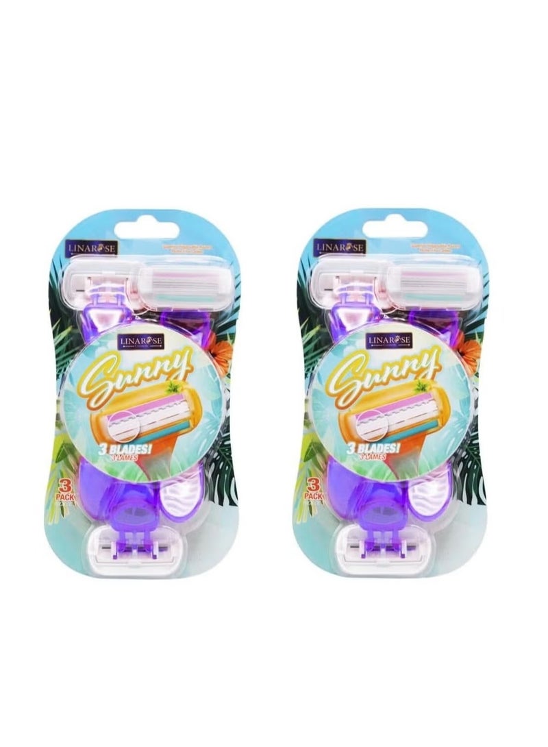LINAROSE 2Pcs LINAROSE plus shaving machine with cactus 3 Razor - Image 1