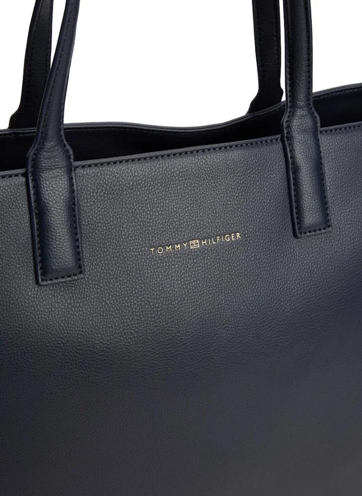 TOMMY HILFIGER Logo Detailed Zip Through Tote