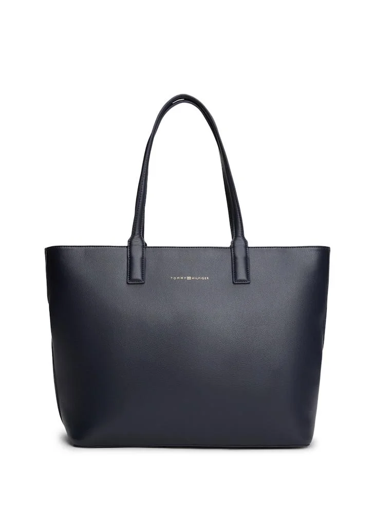 TOMMY HILFIGER Logo Detailed Zip Through Tote