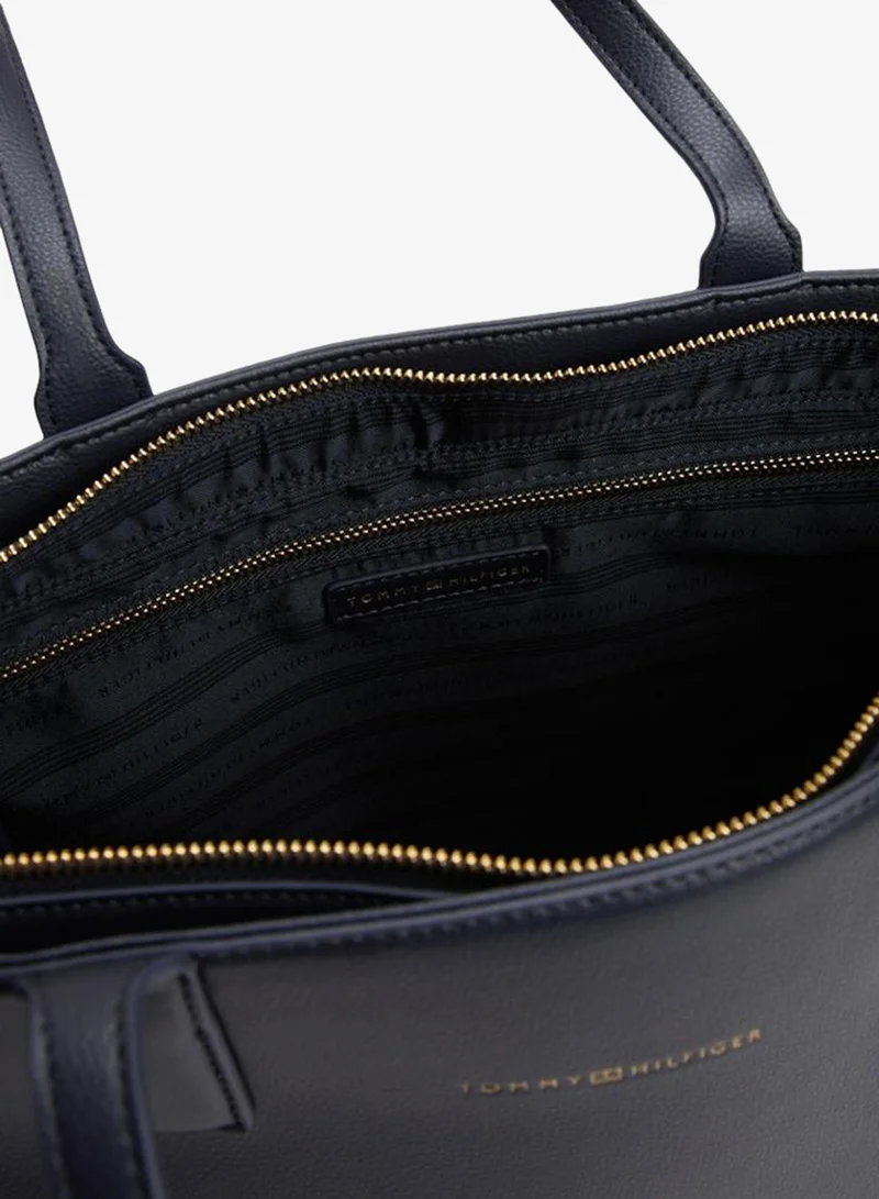 TOMMY HILFIGER  Logo Detailed Zip Through Tote for Women | Best Price UAE