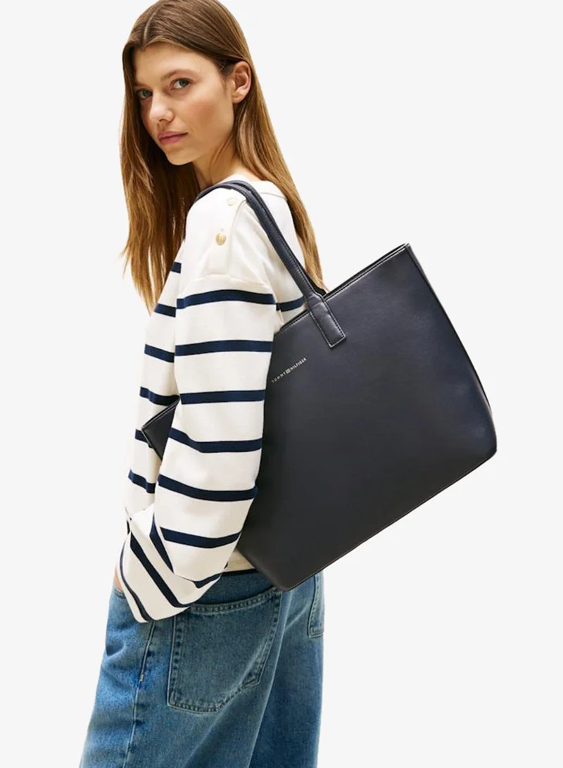 TOMMY HILFIGER  Logo Detailed Zip Through Tote for Women | Best Price UAE