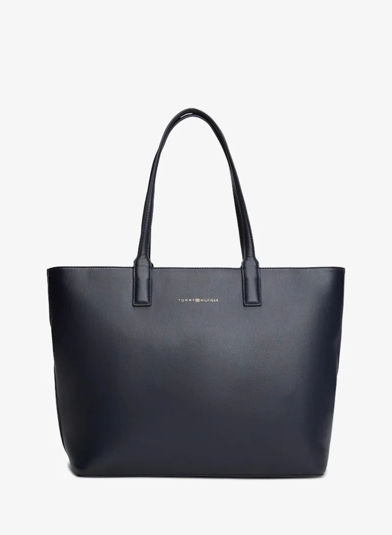 Logo Detailed Zip Through Tote