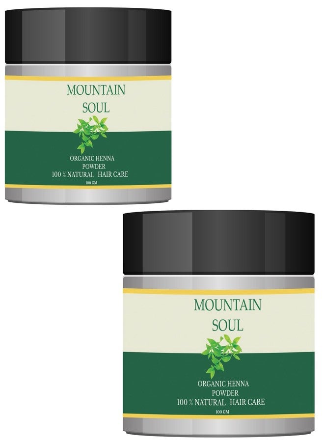 Mountain Soul Natural Henna Powder for Hair - 100g (Pack Of 2) | 100% Pure Mehendi Powder | Chemical Free Herbal Hair Color | Grey Hair Coverage | Hair Conditioning & Scalp Care | For Men & Women - Image 1