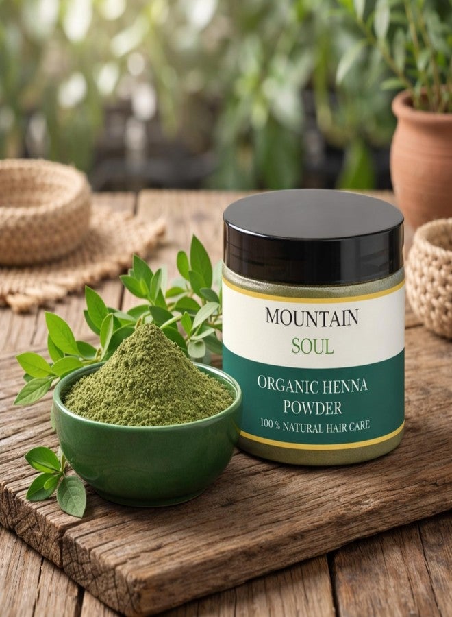 Mountain Soul Natural Henna Powder for Hair - 100g (Pack Of 2) | 100% Pure Mehendi Powder | Chemical Free Herbal Hair Color | Grey Hair Coverage | Hair Conditioning & Scalp Care | For Men & Women - Image 2