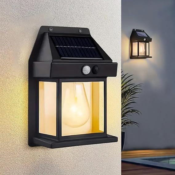 BOTIST Solar Wall Lights Outdoor Motion Sensor Auto Chargeable Exterior LED Sconce Front Porch Security Lamps Waterproof for Patio Garden - Image 1