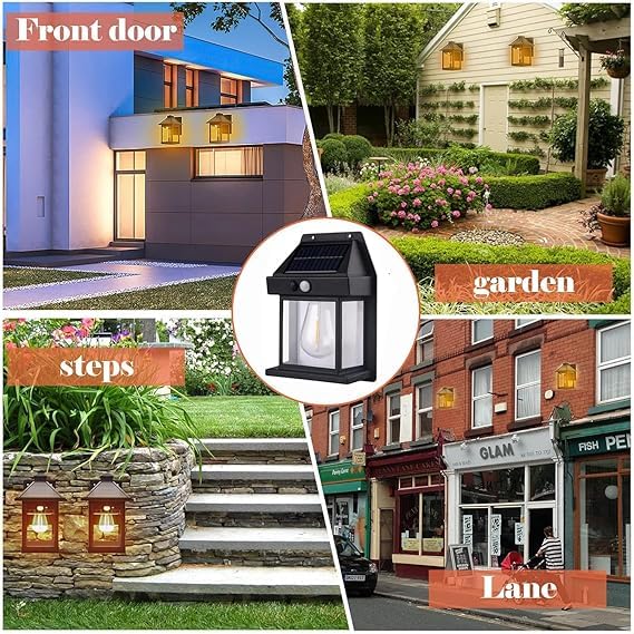 BOTIST Solar Wall Lights Outdoor Motion Sensor Auto Chargeable Exterior LED Sconce Front Porch Security Lamps Waterproof for Patio Garden - Image 4