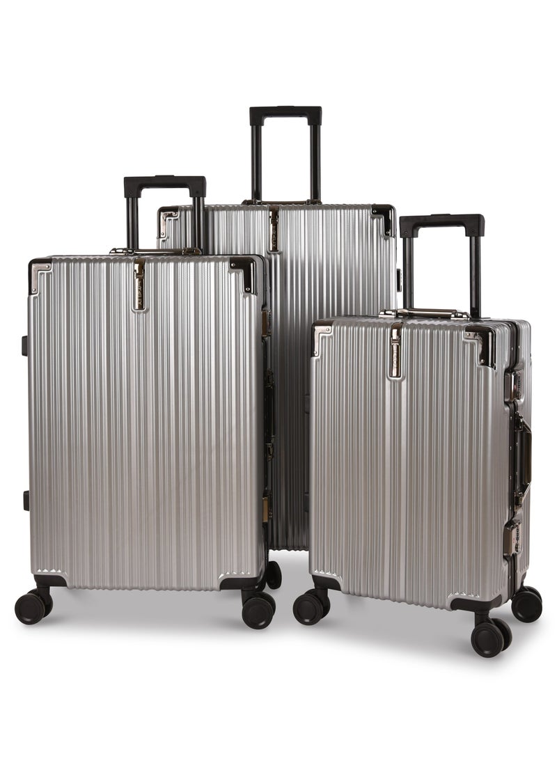 Track - Track ABS+PC Zipperless Luggage Set, Strong Frame with Combination Locks, Travel Trolley Bag with Carry On Cabin Size and Large Check-in Size, 4 Double Wheels, TC226/3P ( 20/24/28 Inches) - Image 1