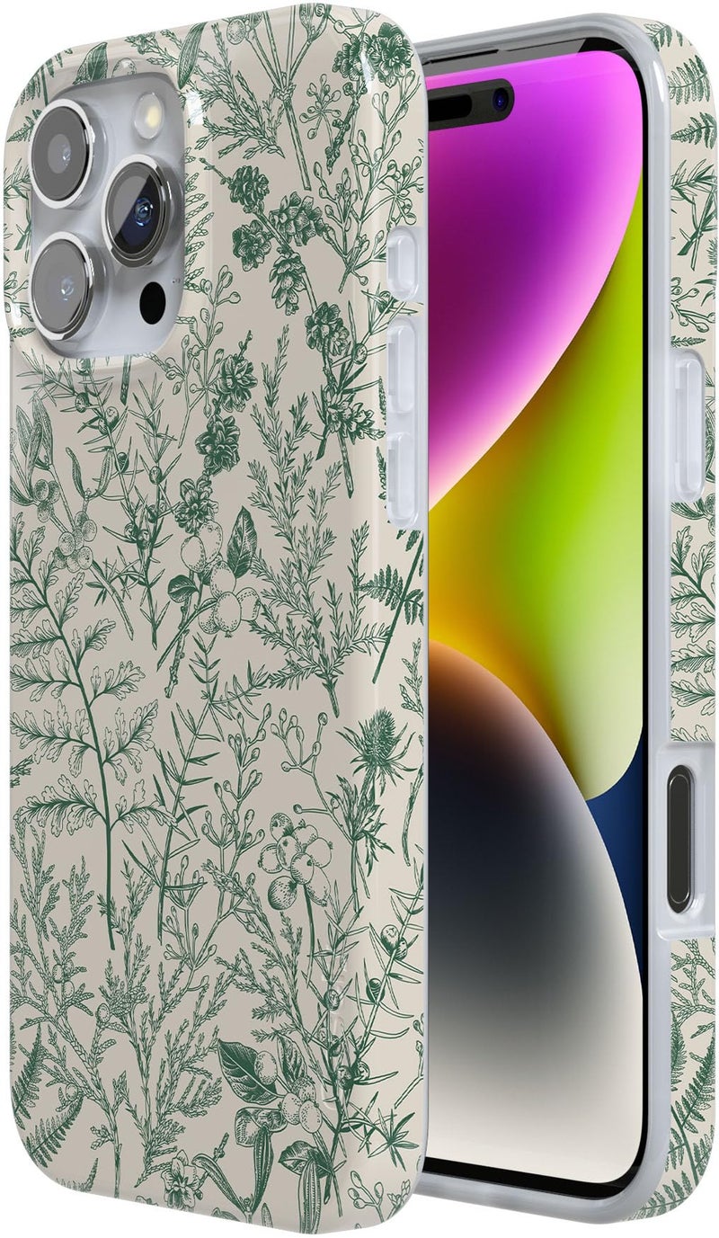 Casely iPhone 16 Pro Max Case | Sage Garden | Green Floral | Compatible with MagSafe | Classic Ultra Slim Design - Image 2