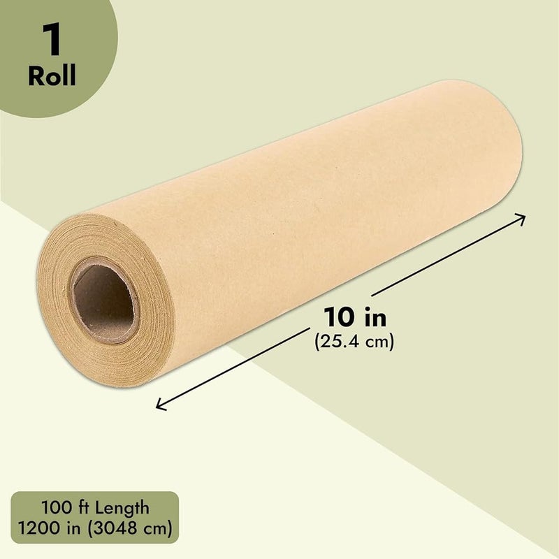 Juvale Kraft Paper Roll 10 x 1200 In, Plain Brown Shipping Paper for Gift Wrapping, Packing, DIY Crafts, Bulletin Board Easel (100 Feet) - Image 4