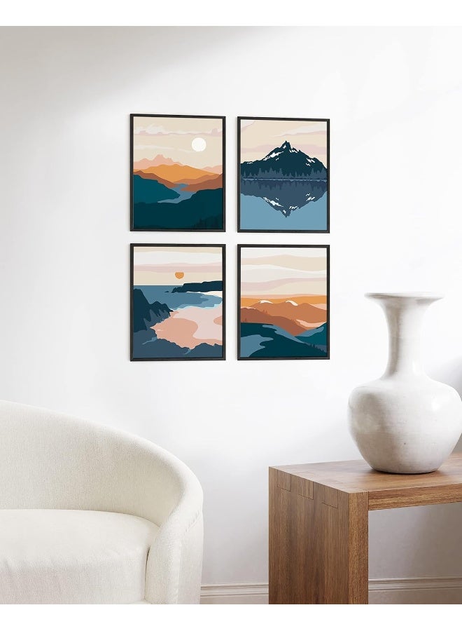 Home Trove Nature Wall Art Prints Landscape Mountain Decor Mid Century Art Wall Decor, Geometric Abstract Nature Wall Art, Mountain Art Wall Decor, Adventure Wall Dã©Cor - Image 5