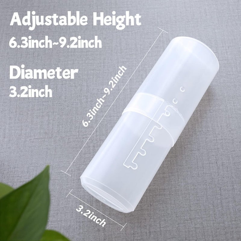 Rinpoche Makeup Organizer Plastic Clear Travel Case Retractable Brush Holder Cup Dustproof Storage Case for Vanity Makeup Artist Transparent Pack of - Image 5