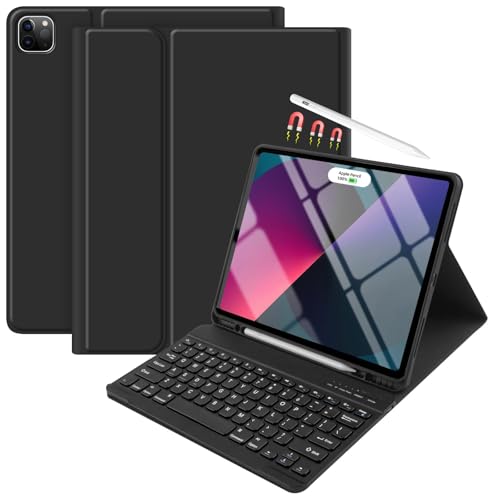 TaIYanG Keyboard Case for iPad Air 13-inch M4/M3/M2/Pro 12.9 (6th&5th Generation), Detachable Bluetooth Keyboard Case with Pencil Holder,Auto Sleep/Wake for iPad Air 13"(2025&2024)/Pro 12.9, Black - Image 1