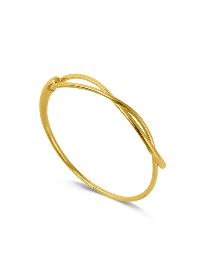 PALMONAS 18k Gold Tone Plated Stylish Gold Bangle Bracelet
 for Women - Image 1