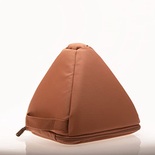 TOPFUND 10" Rainbow Crystal Singing Pyramid Sound Therapy Instrument with Carrying Case and Quartz Suede Mallet - Image 3