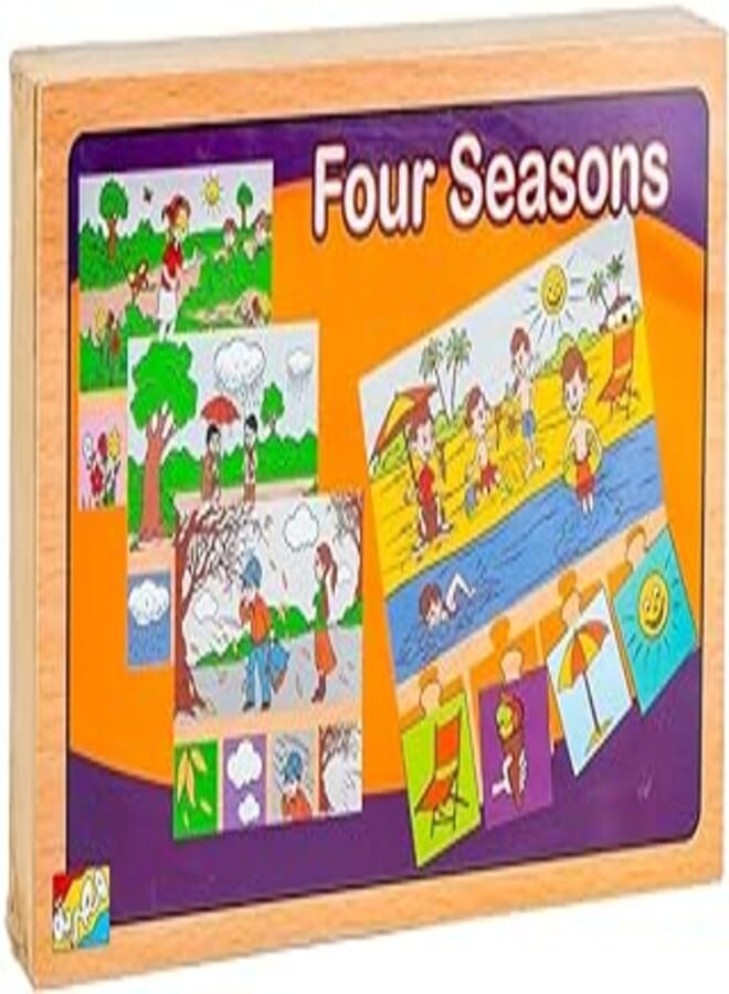 Four Seasons Puzzle Wooden Box