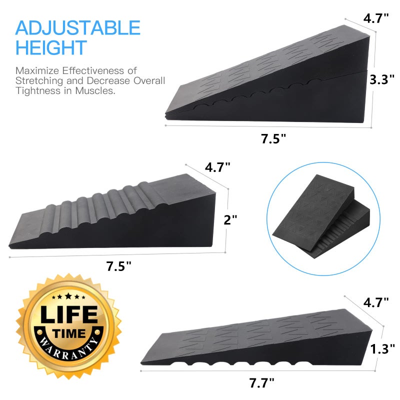 HarderWill Squat Wedge Height Adjustable Slant Board for Heel Elevated Squats Calf Stretcher Block Enhance Mobility And Strength Performance - Image 5