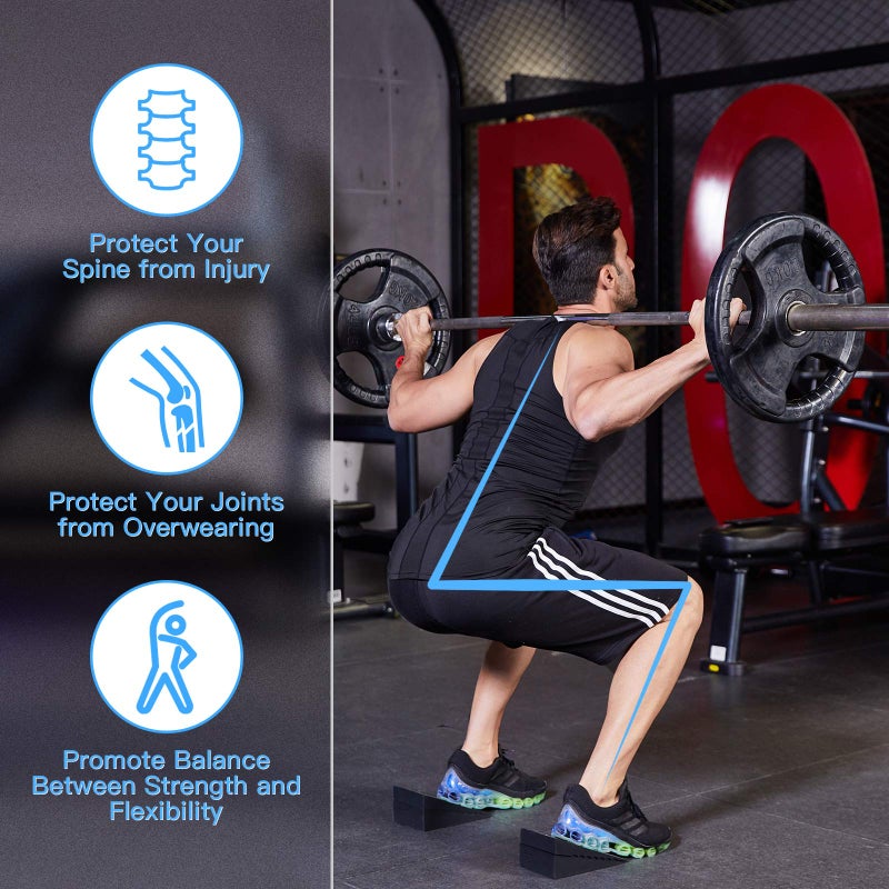 HarderWill Squat Wedge Height Adjustable Slant Board for Heel Elevated Squats Calf Stretcher Block Enhance Mobility And Strength Performance - Image 2