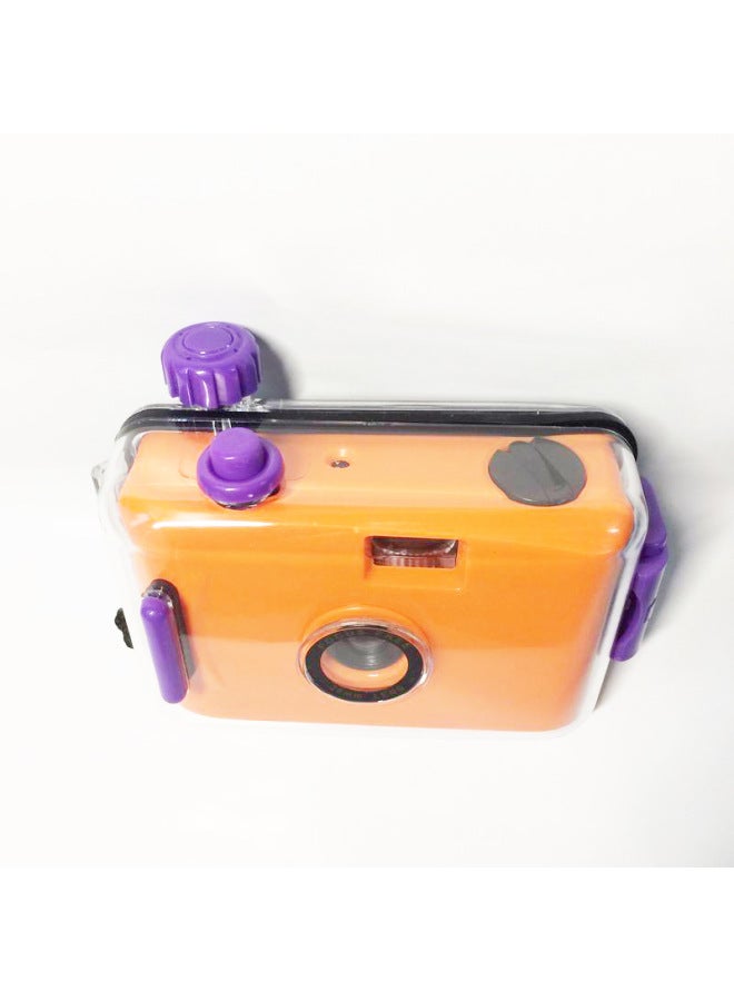 Orange Purple Shell Non-disposable Camera 135 Film Fool Without Flash Lamp Student Retro Film Developing Film-Color:Orange Purple Shell  - Image 4