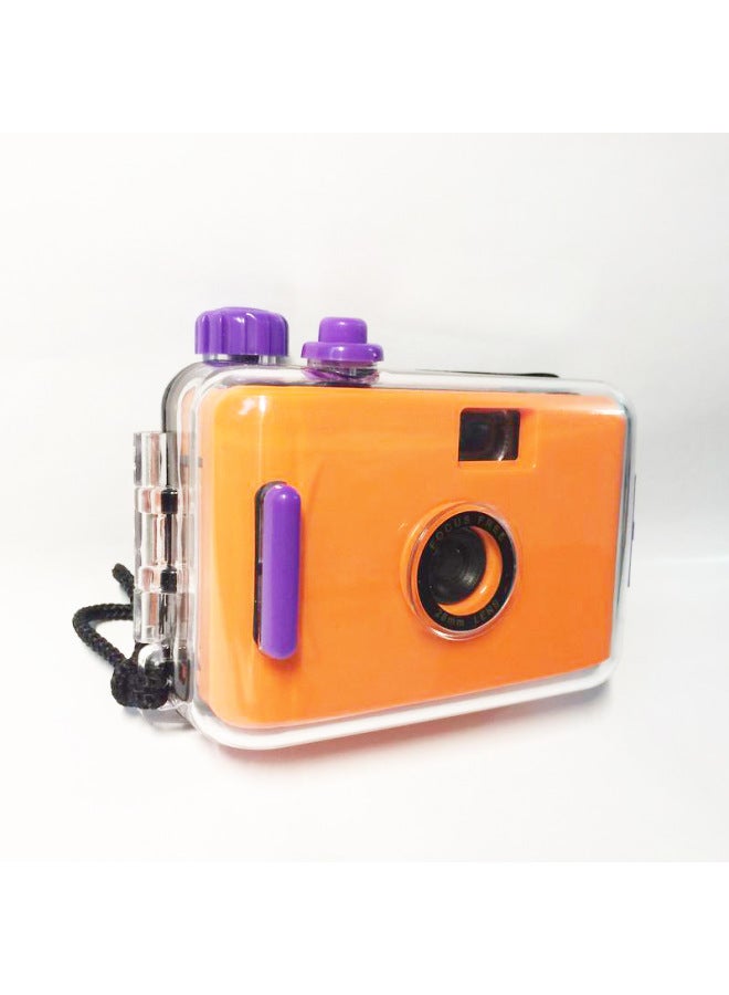 Orange Purple Shell Non-disposable Camera 135 Film Fool Without Flash Lamp Student Retro Film Developing Film-Color:Orange Purple Shell  - Image 3