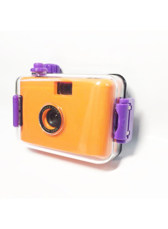 Orange Purple Shell Non-disposable Camera 135 Film Fool Without Flash Lamp Student Retro Film Developing Film-Color:Orange Purple Shell  - Image 5