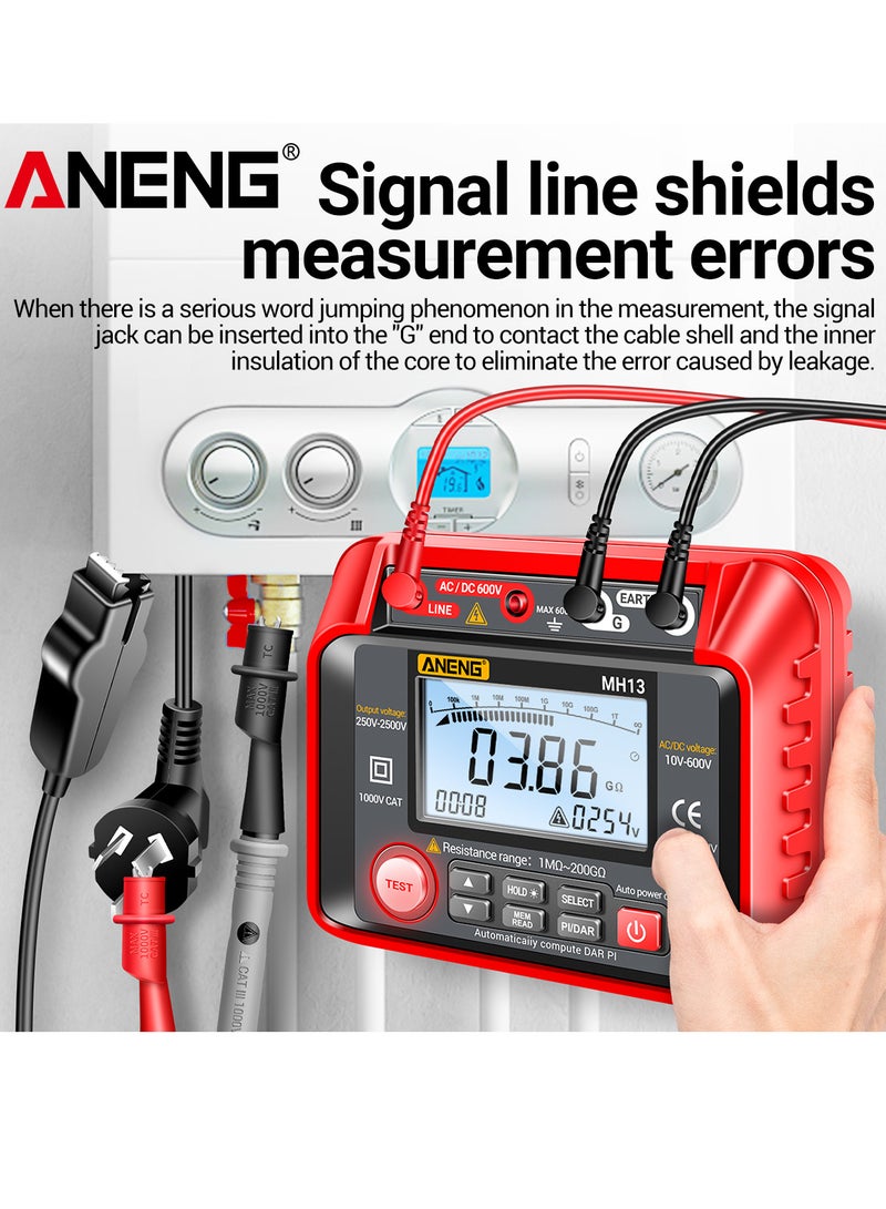 ANENG MH13 250V-2500V Digital Insulation Resistance Tester - Image 5