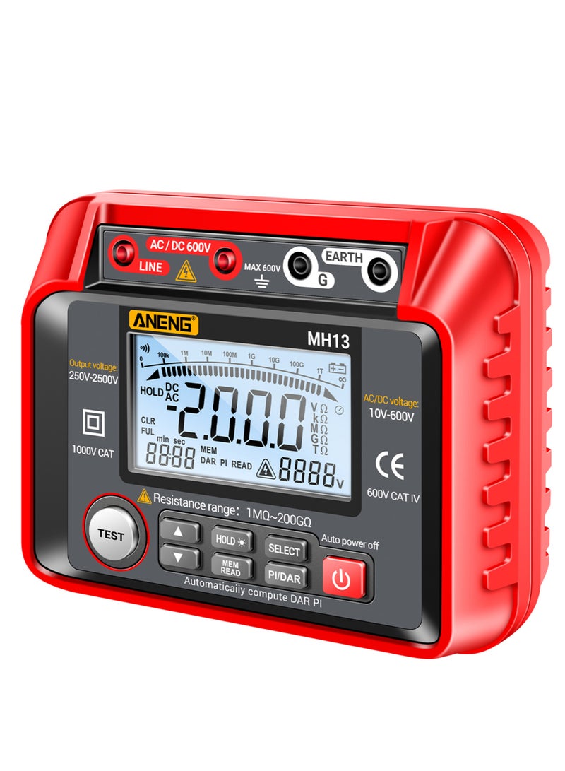 ANENG MH13 250V-2500V Digital Insulation Resistance Tester - Image 2