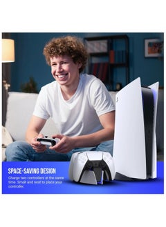 MMG PS5 Controller Charging Station | PS5 Controller Charger for PlayStation 5 Dual Sense Controller | USB Type C PS5 Charger Stand with LED Indicator  - Image 2