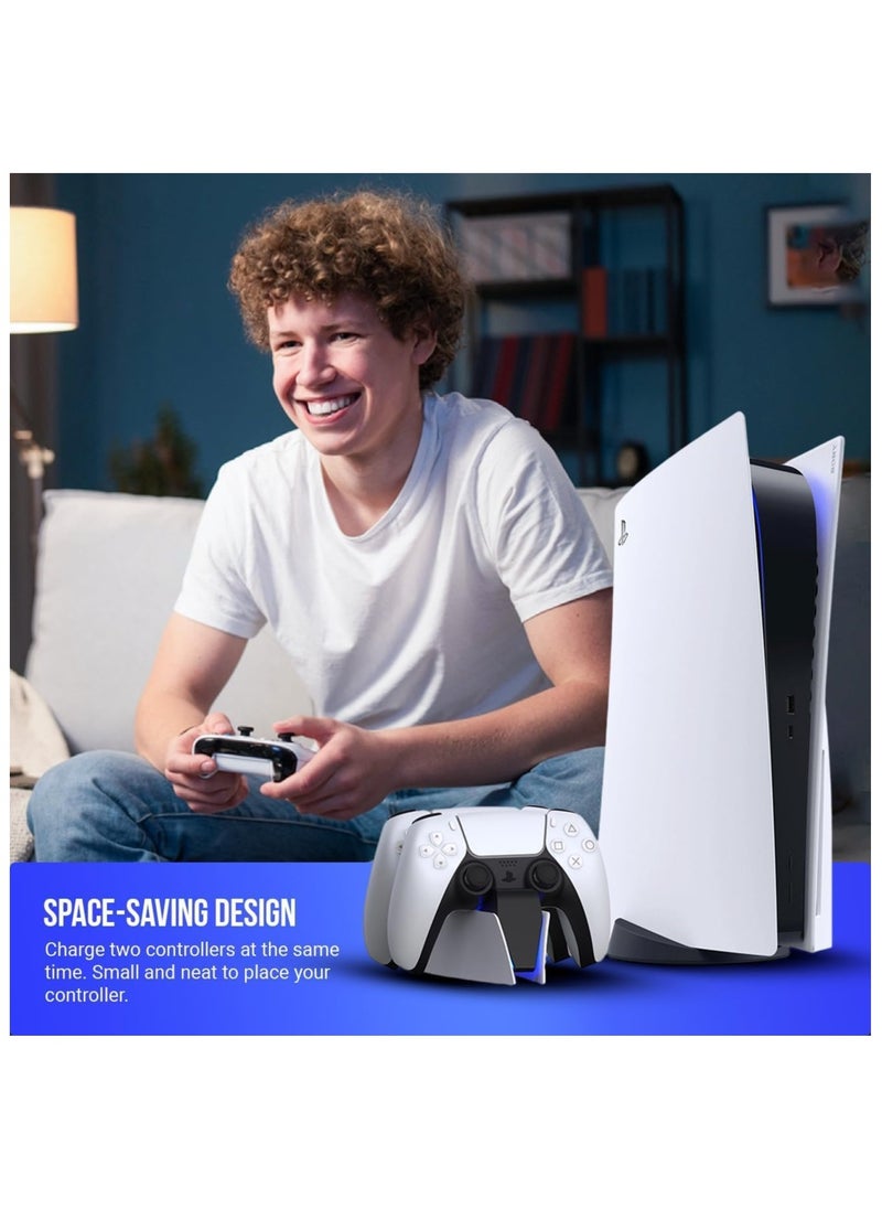 MMG PS5 Controller Charging Station | PS5 Controller Charger for PlayStation 5 Dual Sense Controller | USB Type C PS5 Charger Stand with LED Indicator  - Image 2