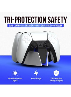 MMG PS5 Controller Charging Station | PS5 Controller Charger for PlayStation 5 Dual Sense Controller | USB Type C PS5 Charger Stand with LED Indicator  - Image 4