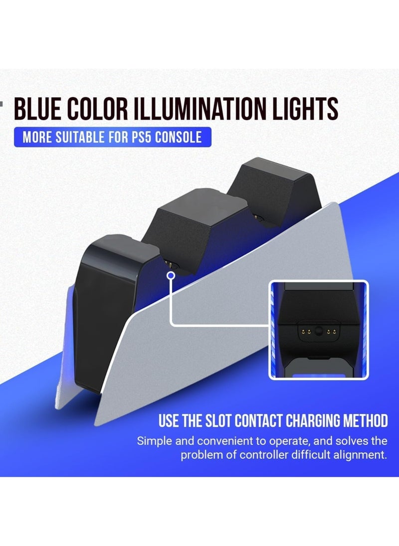 MMG PS5 Controller Charging Station | PS5 Controller Charger for PlayStation 5 Dual Sense Controller | USB Type C PS5 Charger Stand with LED Indicator  - Image 5