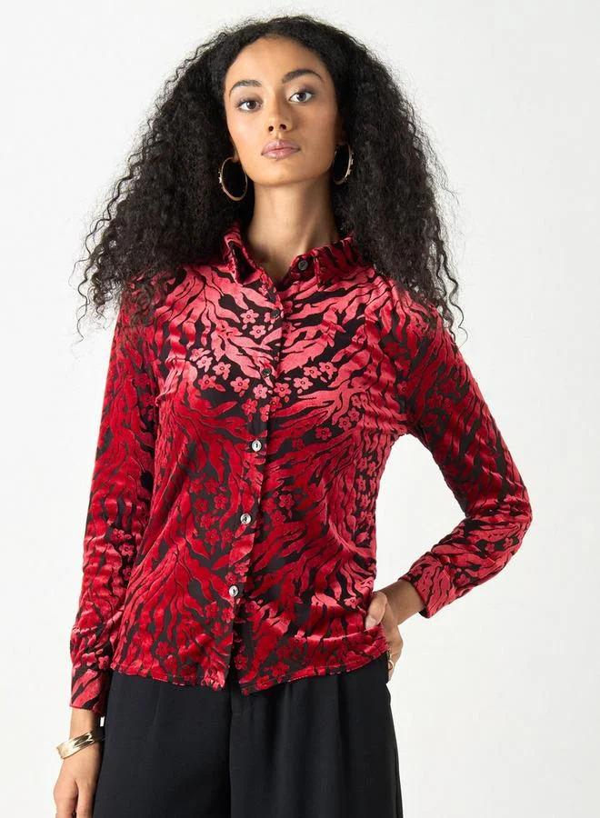 2Xtremz 2Xtremz All-Over Print Shirt with Long Sleeves