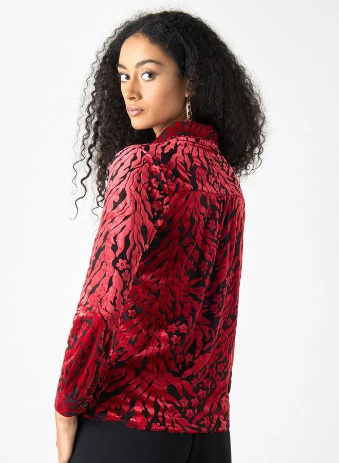 2Xtremz 2Xtremz All-Over Print Shirt with Long Sleeves