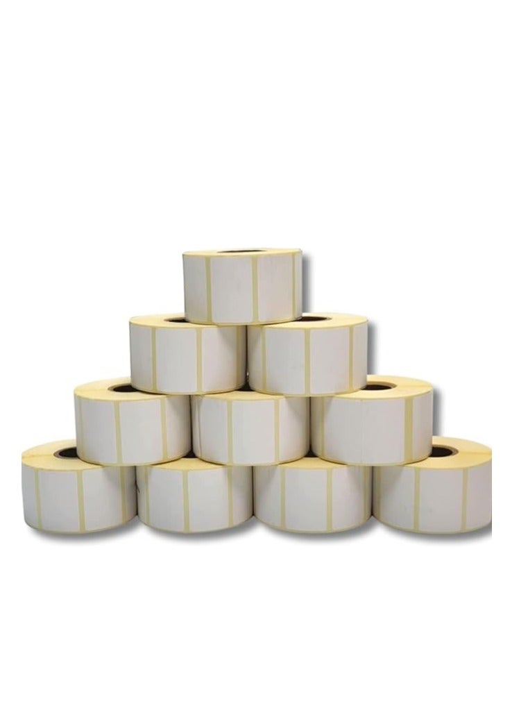 Terabyte 10 Rolls - 38mm x 25mm Barcode Label Sticker Direct Thermal 1000 Labels Per Roll for Zebra GC420d GC420t GK420d GK420t GX420d GX420t GX430t For Grocery, Supermarkets, Retail Store, Pharmacy - Image 1