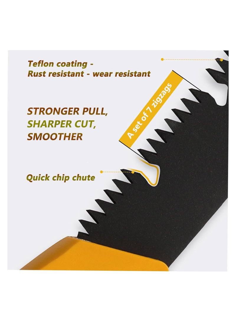 SYOSI Folding Saw 20 inches Pruning Saw Extra Long Blade Dry Wood Cutting Hand Saw with Hard Teeth Portable Foldable Ourdoor Survival Handsaw for Wood Garden Camping - Image 3