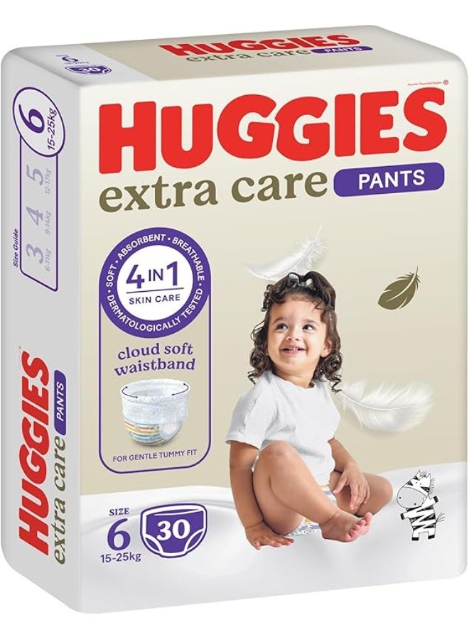 Huggies, Extra Care Culottes, Size 6, 15-25 kg, 30 Diaper Pants - Image 1