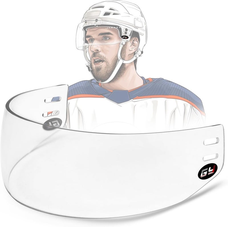 GY M88 Hockey Visor Clear Ice Hockey Helmet Half Face Visor Youth & Adult Inside Anti-Fog/Outside Anti-Scratch - Image 1