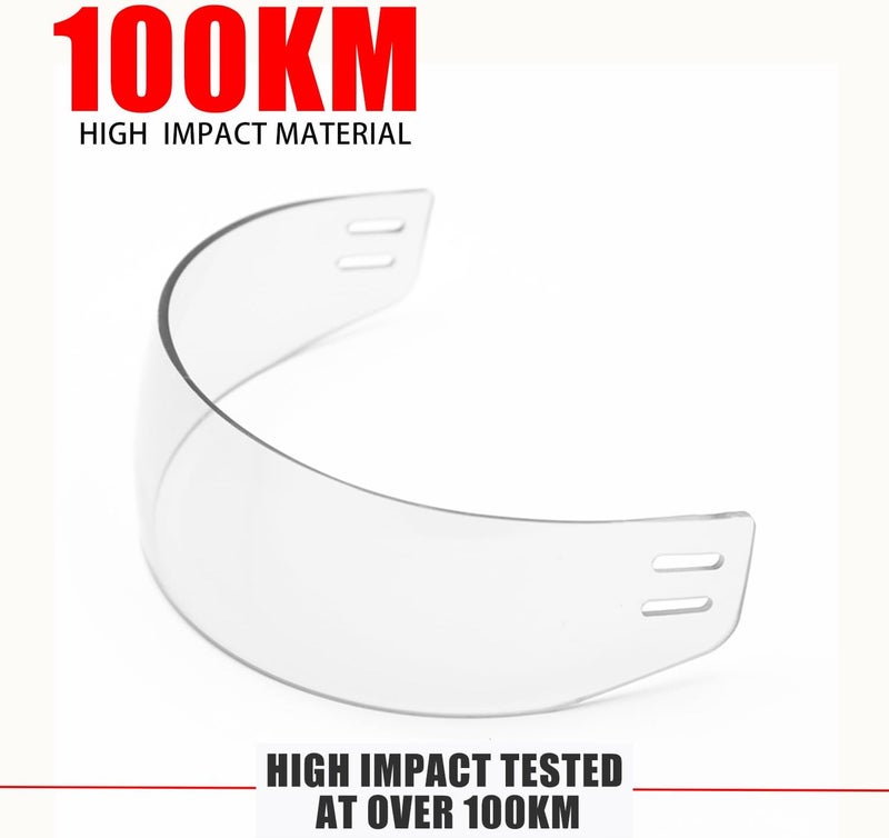 GY M88 Hockey Visor Clear Ice Hockey Helmet Half Face Visor Youth & Adult Inside Anti-Fog/Outside Anti-Scratch - Image 2